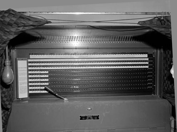 Voting machine at court house lobby..