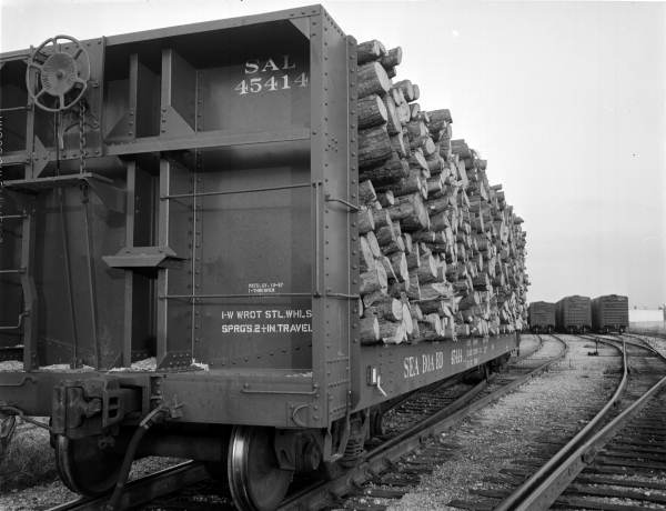 View of a Seaboard Air Line Railroad Company train car - Jacksonville, Florida