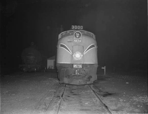 View looking at Seaboard Air Line Railroad Company diesel locomotive #3000 - Jacksonville, Florida