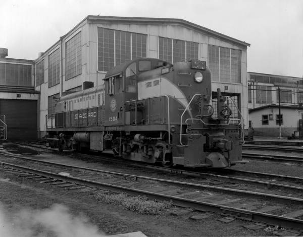 View of Seaboard Air Line Railroad Company diesel locomotive #1504 - Jacksonville, Florida