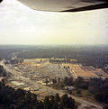 Aerial view looking south at the Northwood Mall on opening day - Tallahassee, Florida.