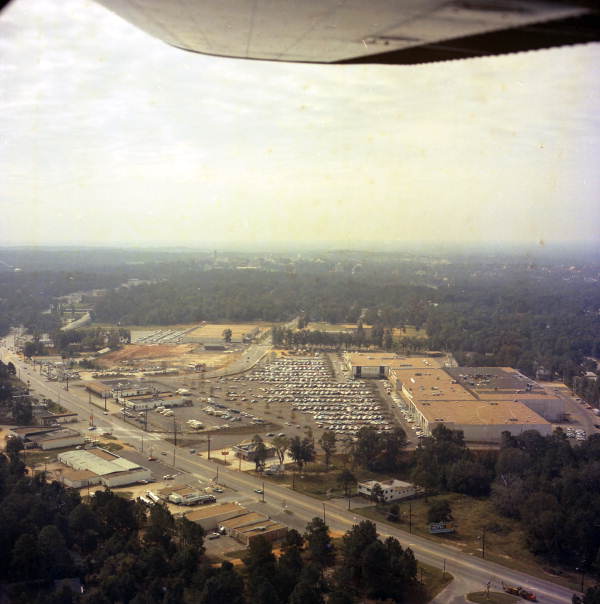 Aerial view looking south at the Northwood Mall on opening day - Tallahassee, Florida.
