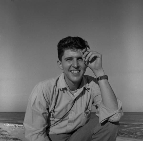 Self-portrait of Richard Parks at the Florida coast during a photo shoot.