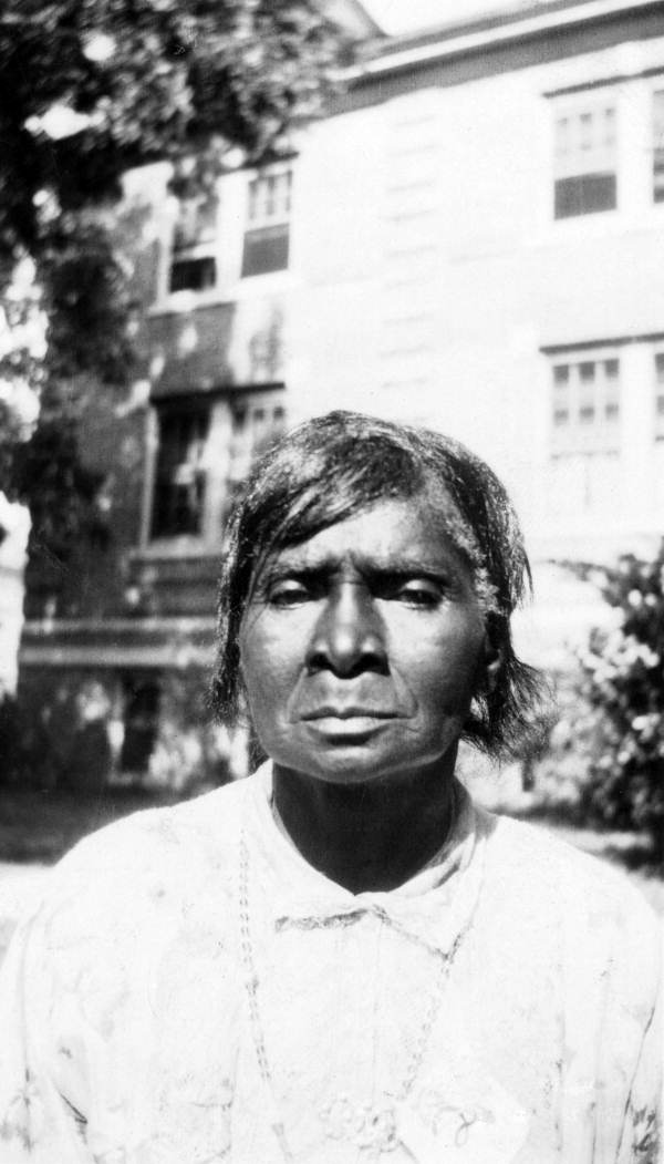 Portrait of midwife Georgianna Alexander Greenville (from Jefferson County) at the West Florida Midwives Institute at Florida A&M College in Tallahassee, Florida.