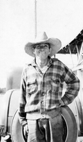 Portrait of male midwife Walter Rimes.