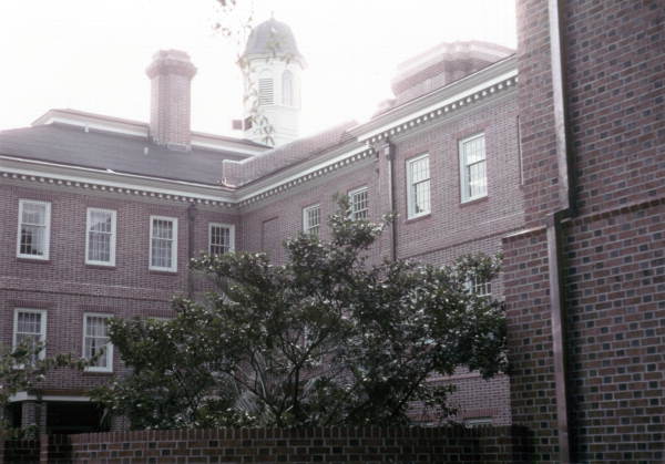 Close-up view of the Florida Bar building at 651 E. Jefferson St. in Tallahassee, Florida.