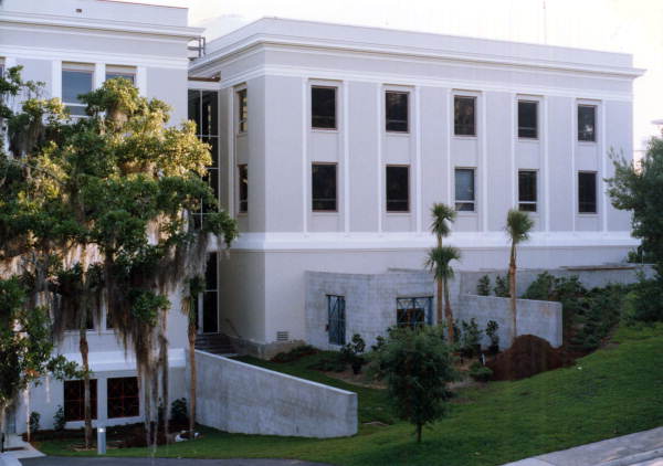 View showing the Supreme Court Building after renovation and addition work in Tallahassee, Florida.