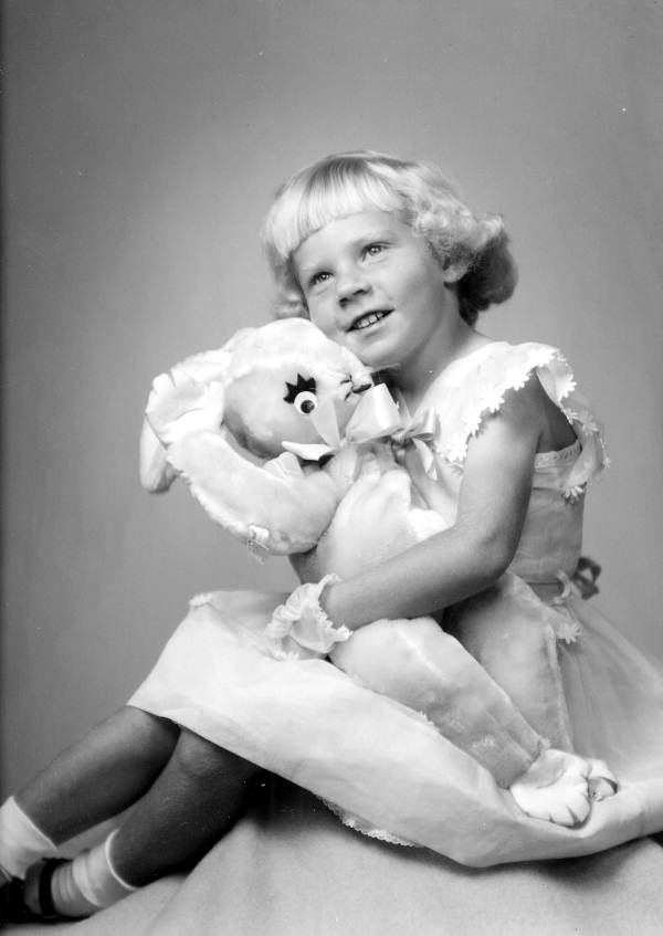 Gail Brandon poses for an Easter photo
