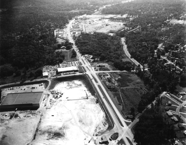 Aerial view of Tallahassee looking south on Monroe from Allen Road - Tallahassee, Florida .
