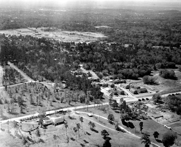 Looking south across North Monroe at Northwood Mall - Tallahassee, Florida .