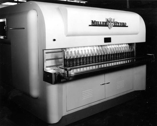View of the bottle washer at Miller-Hydro Company