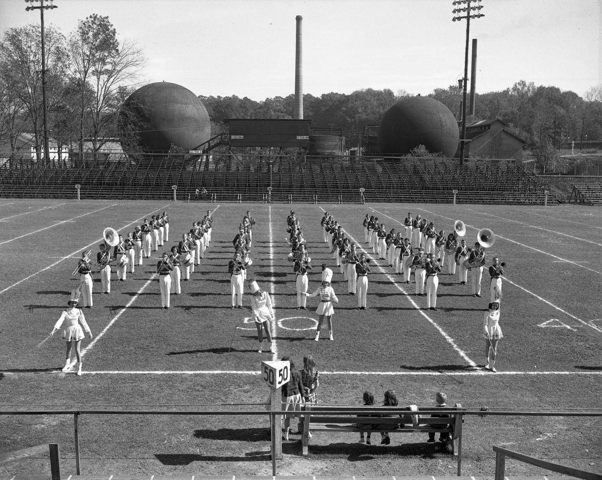 Leon High School band at Centennial field - Tallahassee, Florida .