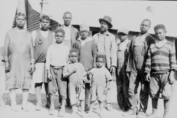 Family near their house