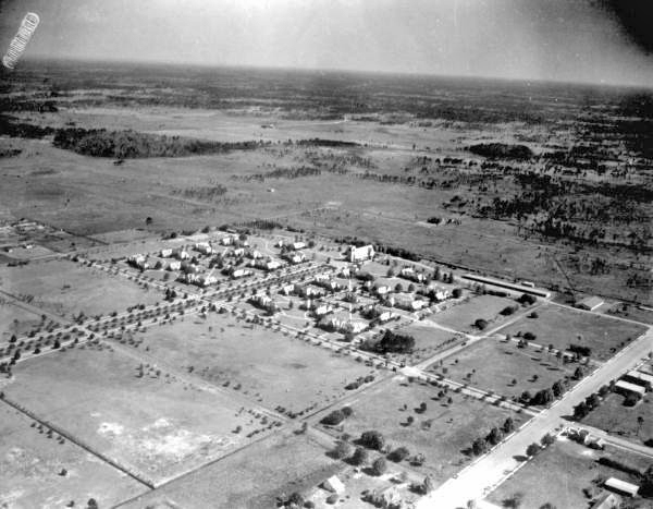 Aerial view of Penney Farms in Clay County (1940).