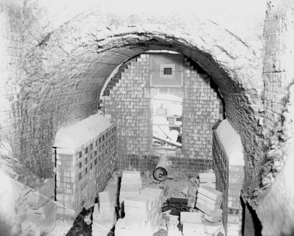 E. M. Watkins and Company building a mausoleum.