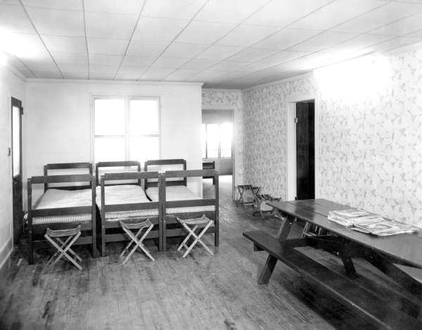 Inside camp house sponsored by the Great Southern Trucking Company