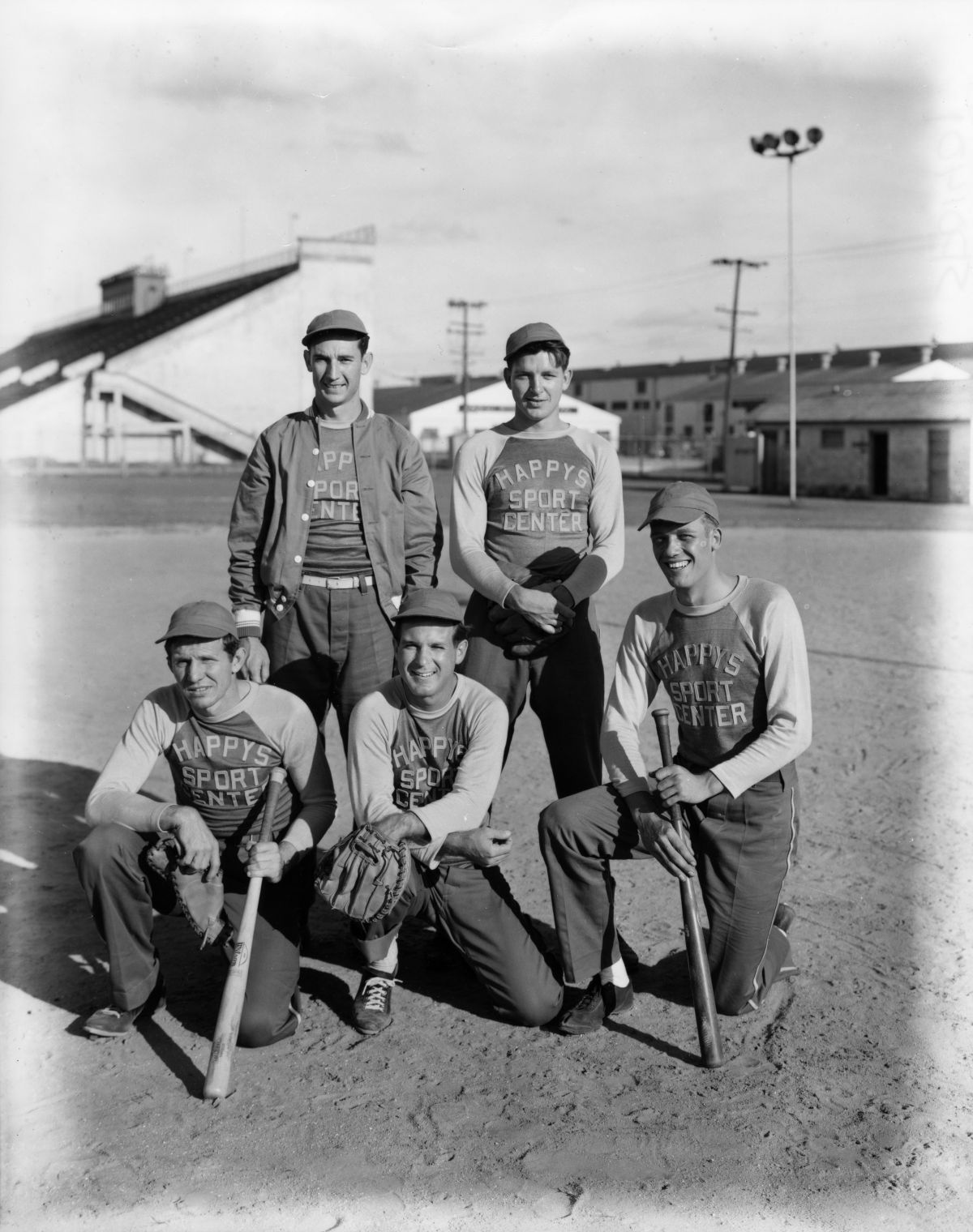 Men from a softball team.