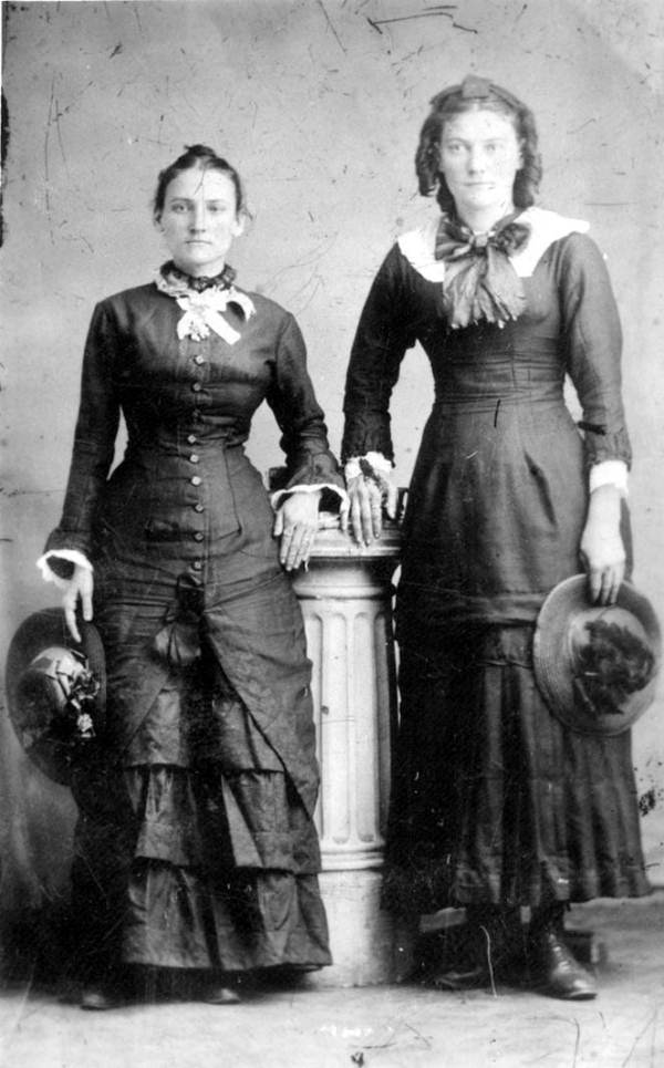 Portrait of two women.
