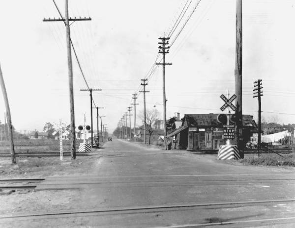 Railroad crossing.