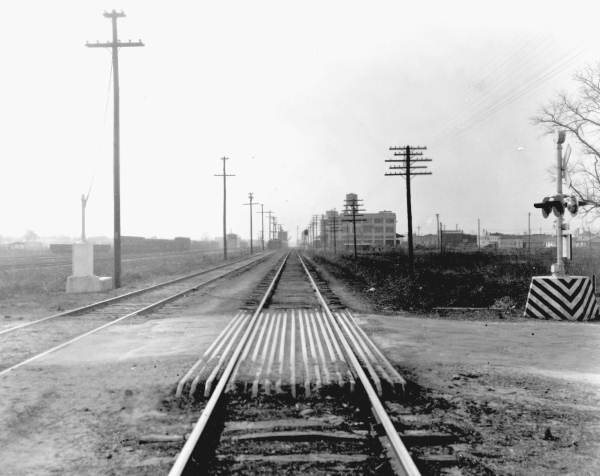 Railroad crossing.