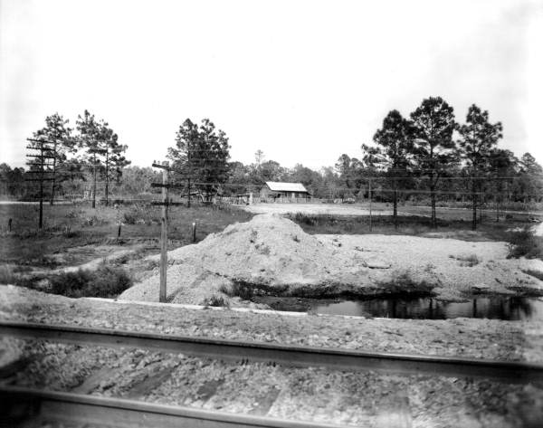 Railroad tracks.