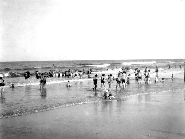 People at the beach.