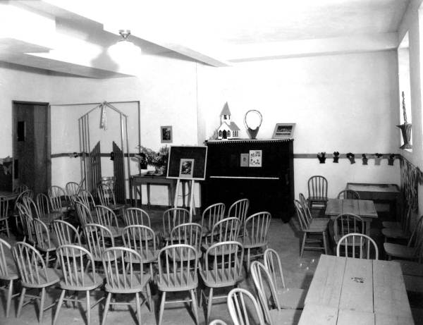 Classroom of a Baptist sunday school.