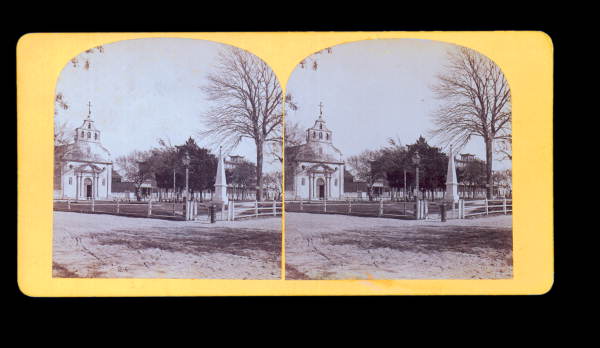 Looking across the dirt road at the Plaza - Saint Augustine, Florida