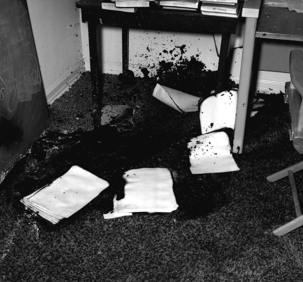 Interior view of house at 1122 N. Bronough St. after an arson fire - Tallahassee, Florida.