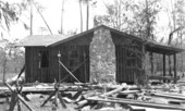 Caretaker's cabin during construction by the CCC at the Oleno forestry training camp (Oleno State Park) - Columbia County, Florida.
