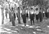Exercising at the Columbia County camp - Ichetucknee Springs, Florida