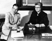 FSU employees Polly Binnicker, sec. to dean, and Elizabeth Lynn, asst. dean of women.