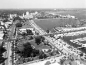 Aerial view of a strip of the city - Saint Petersburg, Florida.