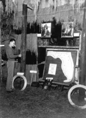 Ernest Kreher at the Florida Forest Service exhibit at the Florida State Fair