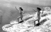 Water skiers performing at Cypress Gardens - Winter Haven, Florida