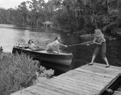 Dunphy speed boat at Homosassa Springs.