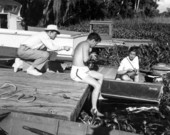 Lotte Tanzler poses for James Keen on a boat - Homosassa Springs, Florida