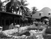 Tourists at the Key West Aquarium - Key West, Florida.