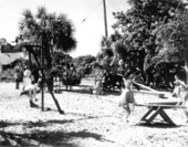 Preschool children on the playground of the Shorecrest outdoor school - Saint Petersburg, Florida