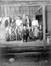 Hance Osteen with his grandchildren and great grandchildren - Gilchrist County, Florida