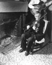 Hance Osteen with his fiddle - Gilchrist County, Florida