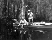 Howe Sadler and Teresa Meyers fishing at Cross Creek - Cross Creek, Florida
