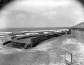 Seaward view of the water battery below Fort San Carlos de Barrancas.