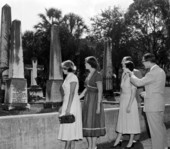 Women visit the graves of Prince Murat and his wife - Tallahassee, Florida.