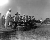Shooting contest during Swamp Buggy Day - Naples, Florida.