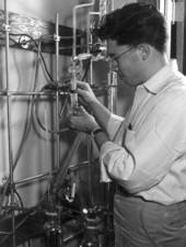 Student working in a chemical laboratory, Florida State University - Tallahassee, Florida