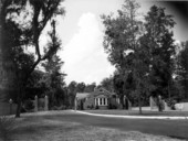 Gatehouse at entrance of the Stephen Foster State Memorial park - White Springs, Florida.