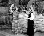 Two costumed actresses at Fountain of Youth during "Distant Drums" premiere - Saint Augustine, Florida
