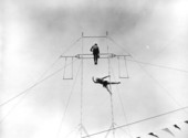 Trapeze artists of the Sarasota High School Sailor Circus