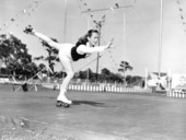 Roller skating at the Sarasota High School Sailor Circus